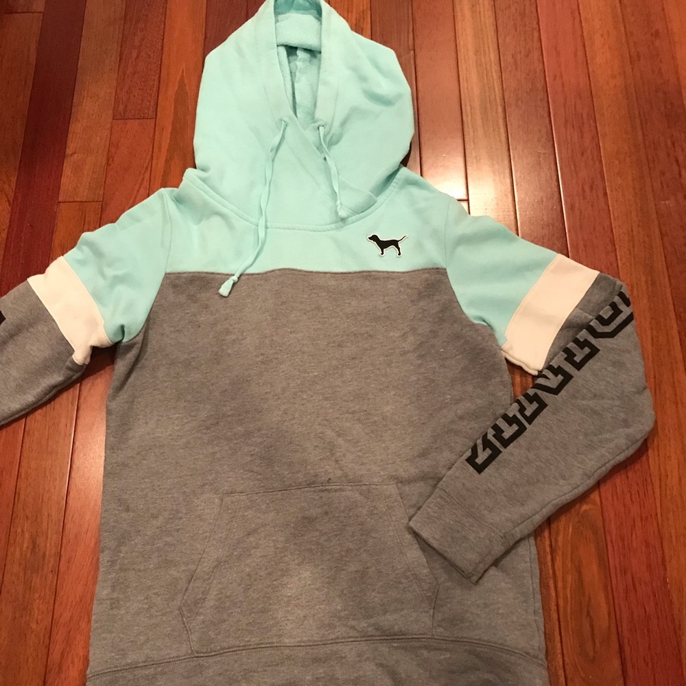 Blue and grey hoodie from PINK